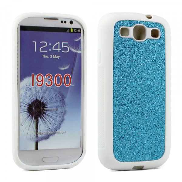 Wholesale Glitter Design Case for Samsung Galaxy S3 (Blue)